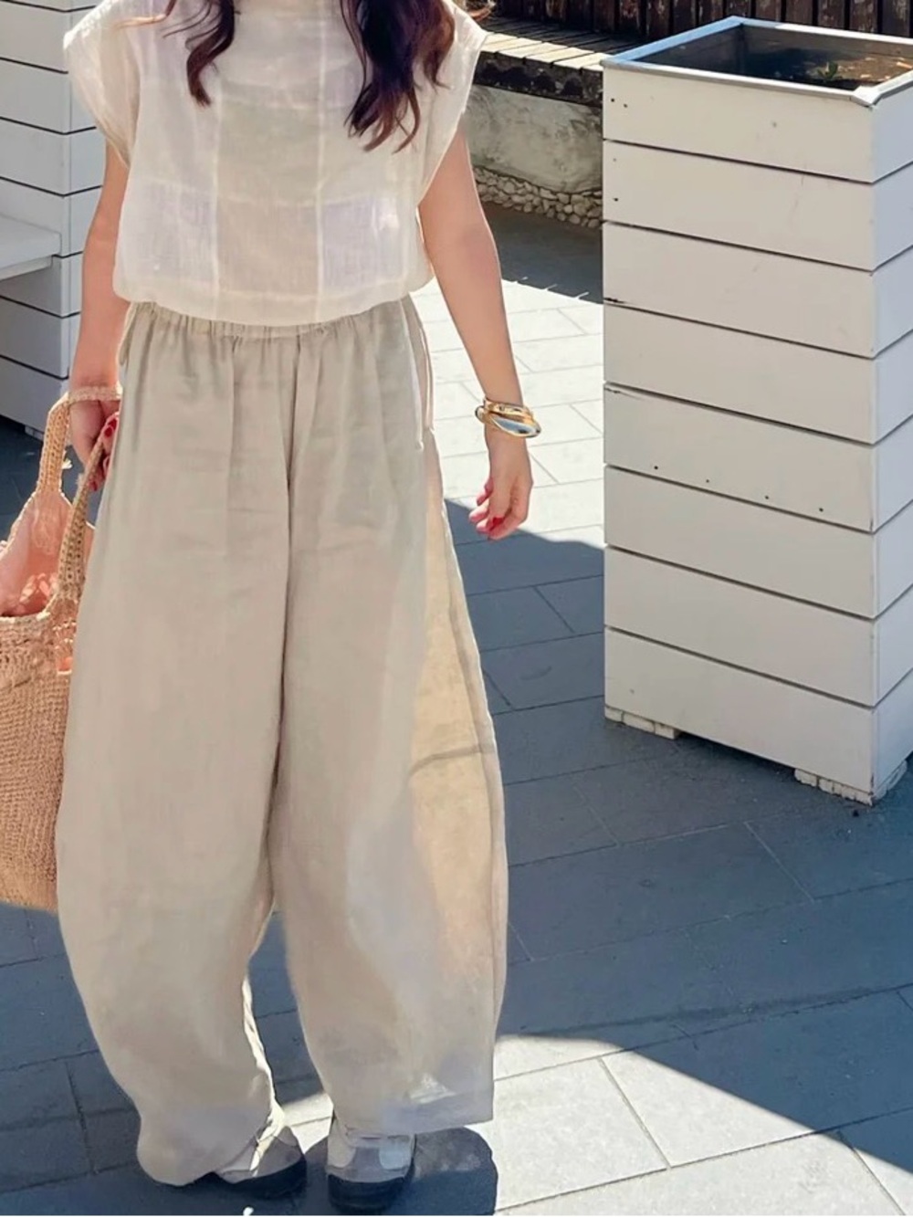Barrel linen pants - Picture 2 of 8